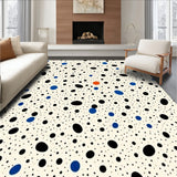 Speckled Paint Drop Contemporary Machine Wash Resistant Non Skid(Black)