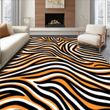 Dynamic Zebra Style Stripe with Asymmetric Flowing Lines(Orange)
