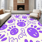 Elegant Paw Print Decorative With Cute Puppy Motif (Purple)