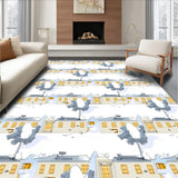 Winter Wonderland Scenic with Snowy Village Landscape(Beige)