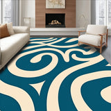 Abstract Ripple Effect Composed of Overlapping Fluid Contours(Blue)