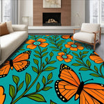 Botanical Monarch Dreamscape with Stylized Accents (Teal) - ODIKA