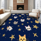 Cartoon Kitty Constellation Map with Twinkling Accent(Blue)