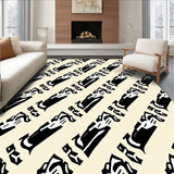 Chevron Maze with Abstract Angled Stripes and Art Influence(Beige)