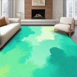 Abstract Watercolor Splash with Ombre Gradient Waves(Teal)