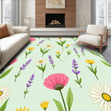 Botanical Meadow Wildflower Tapestry Accent (Green)