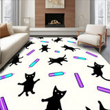 Playful Kitten featuring Multicolor LED Strip Integration(Black)