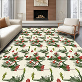 Yuletide Evergreen Seasonal Pine Needle Half Circle Design(Ivory)