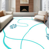 Minimalist Paw Print Trail with Sequential Light Path(Blue)
