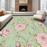 Cottage Garden Rose Vine Tapestry with Romantic Appeal (Pink)