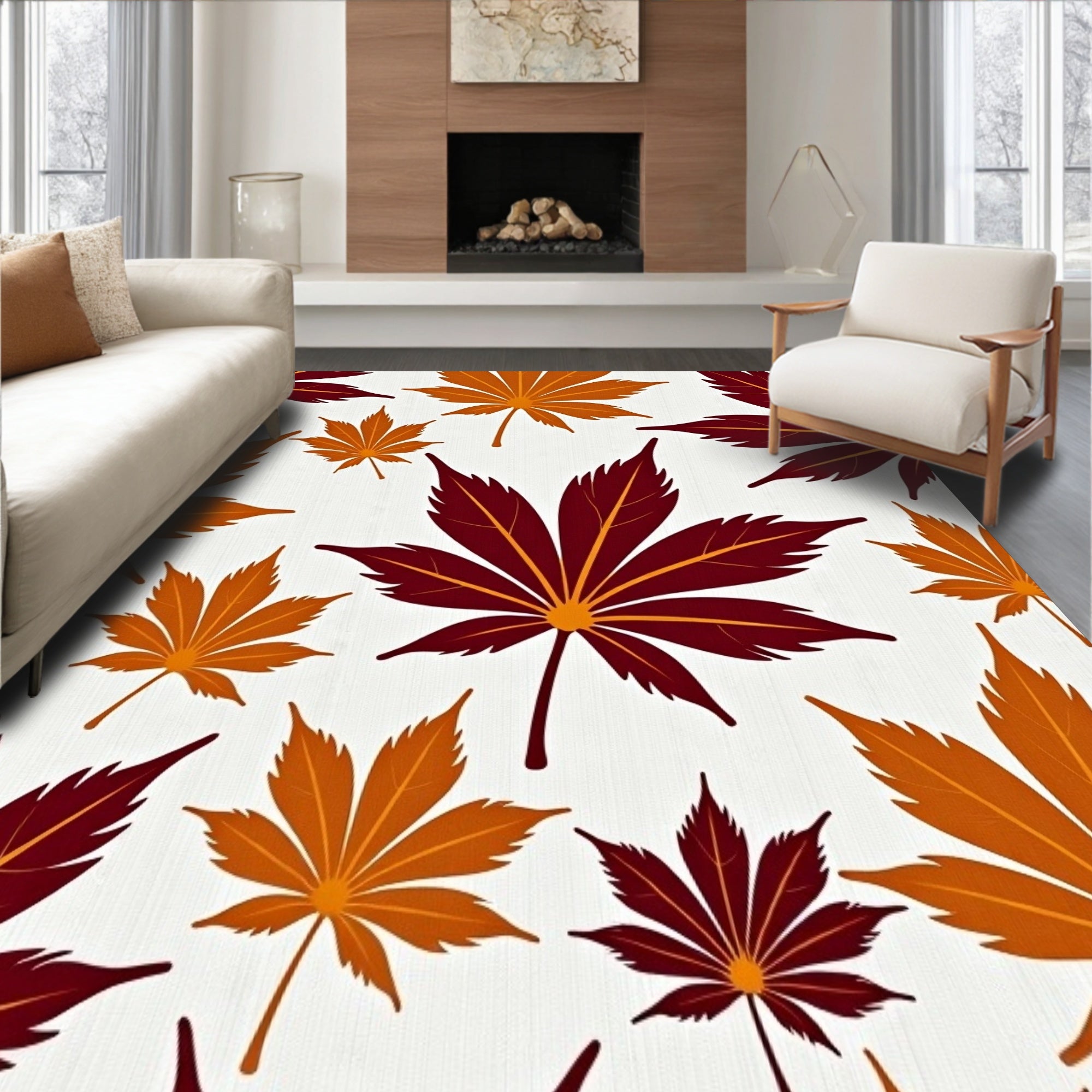 Elegant Falling Botanical Nature Display(Beige)