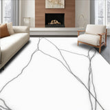 Marble Veined Ripple Wave Fashionable Unique Distinctive (White)