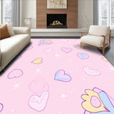 Kawaii Showcasing Dotted Hearts and Twinkling Sparkle Accents (Pink)