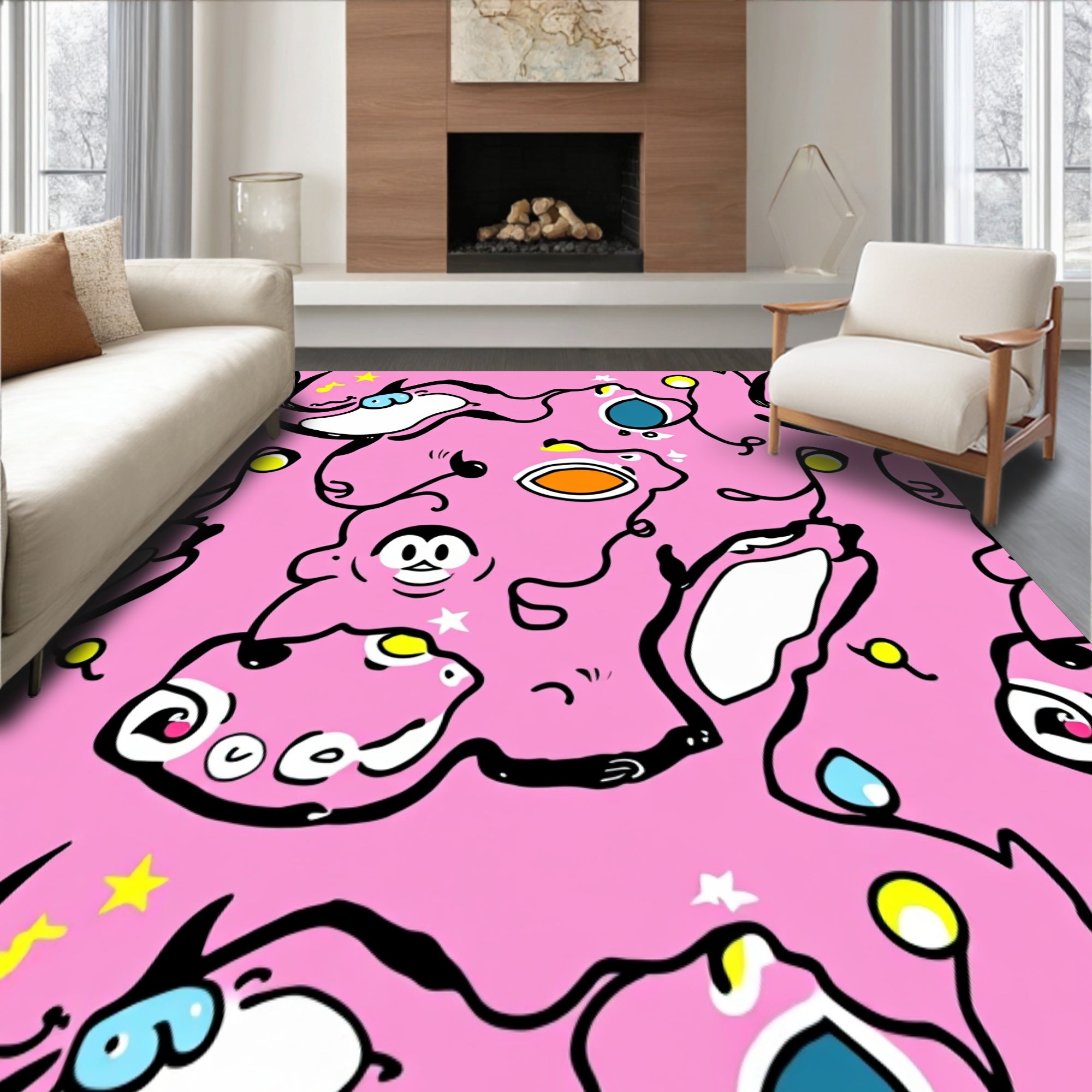 Sparkling Silly Kitty Mishap Joyful Celebration Conversation Starter(Pink)