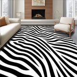 Classic Zebra Inspired Striped Handwoven Entry Collection(Black)