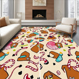 Gingerbread Village Whimsical Holiday Charming Cottage Scene(Brown)