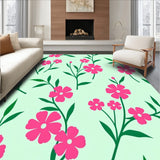 Blooming Garden Romance with Interlaced Petal Sprays and Botanical Silhouettes(Pink)