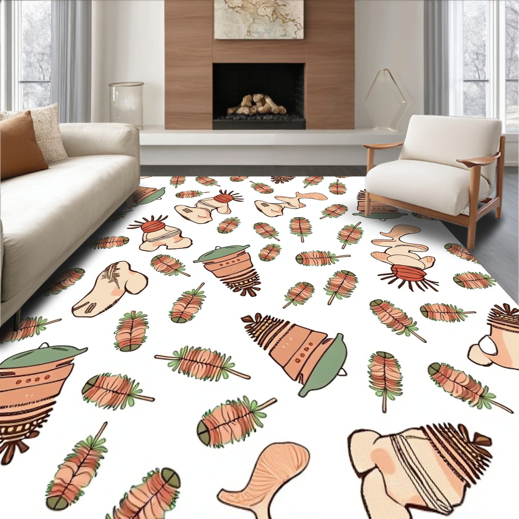 Heritage Pine Cone with Rustic Woodland Theme(Beige)