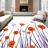 Mystical Night Garden Floral Lunar Phase Wilderness Trail(Orange)