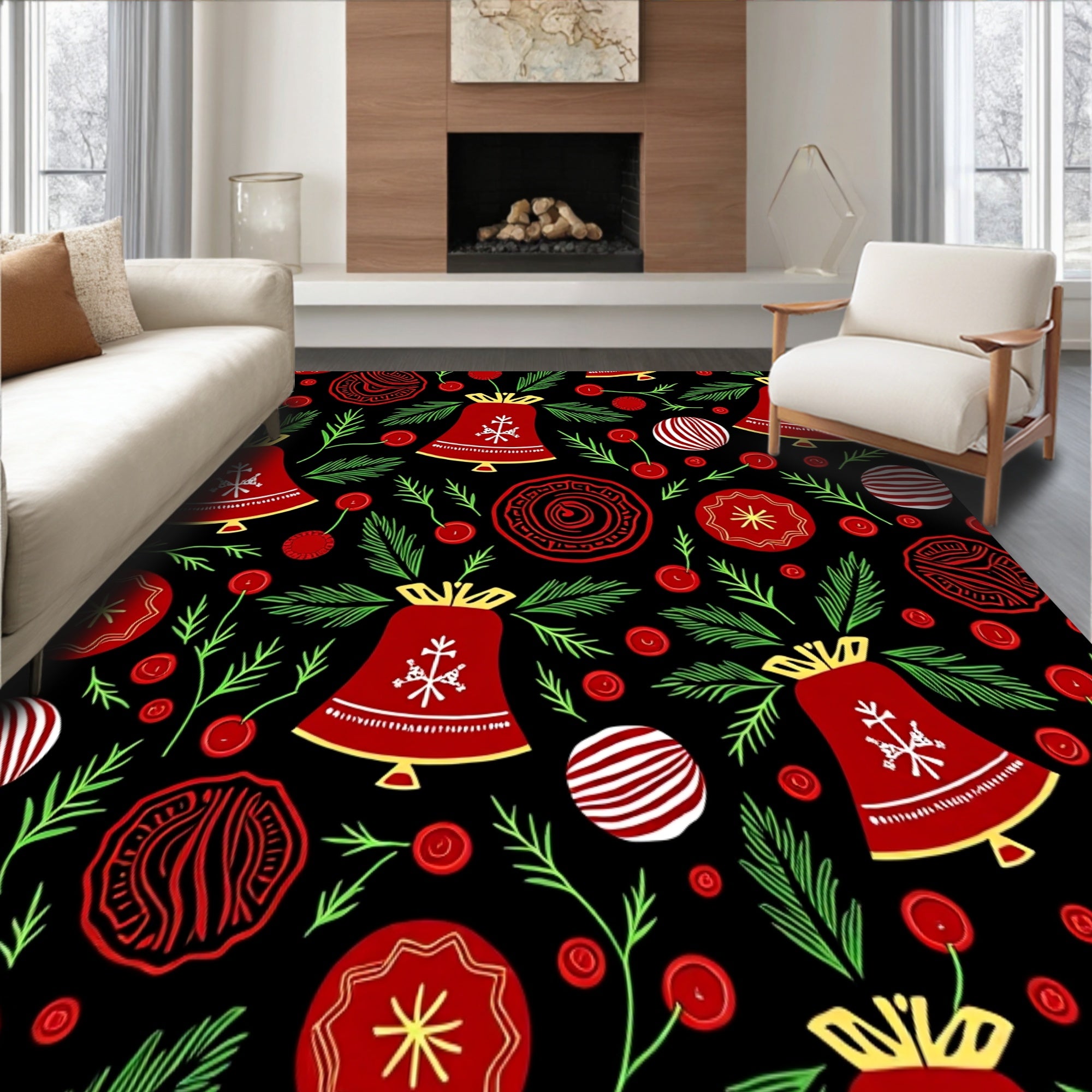 Holiday Bells Ensemble Featuring Winter Berry and Pinecone(Red)