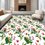 Lunar Medley with Delicate Wildflowers and Starbursts(Red)