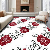 Peony Scroll Indoor Traditional Floral (Red) - ODIKA