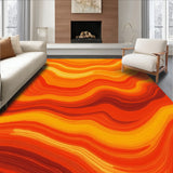 Sunset Horizon Gradient Plush Luxurious Elegant Sheepskin(Orange)