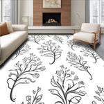 Whimsical Floral Vine Paisley Dainty Embellished Entrance (Black) - ODIKA