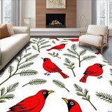 Winter Cardinal Themed with Snowy Branch Illustrations(Red)