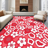 Elegant Floral Blossom Abstract (Red)