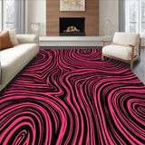 Elegant Swirl Contemporary Accent Decorative Artistic (Pink)