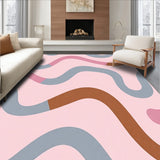 Abstract Wave Design Featuring Fluid Curves and Contrasts(Pink)