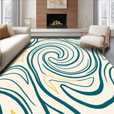 Luxurious Spiral Wave Abstract Artistic (Ivory)