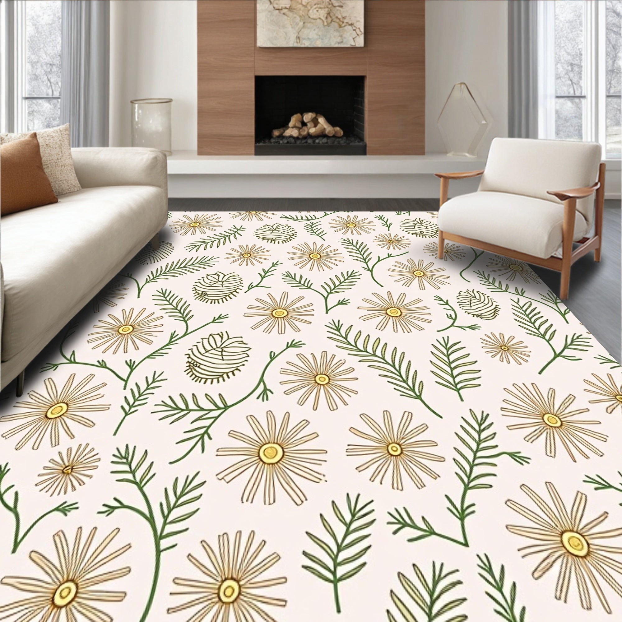 Whimsical Forest Pinecone with Boho Starburst Details(Beige)