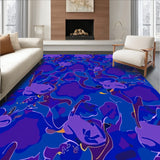 Abstract Creature Silhouettes Dancing Among Nebula Clouds(Blue)