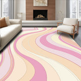 Modern Plush Wave Motif with Soothing Undulating Design (Pink)