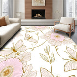 Fluttering Butterfly Garden with Blooming Floral Accents(Gold)