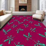 Scandinavian Winterberry Interlocking Festive Motif Holiday(Red)