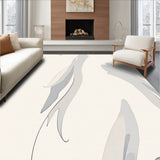 Watercolor Brushstroke Abstract Canvas Design Contemporary(Beige)