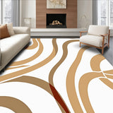 Abstract Wave Motif Featuring Flowing Lines and Muted Desert Hues(White)