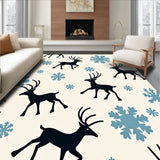 Cheerful Reindeer with Nordic Snowfall(Black)