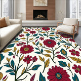 Elegant Floral Bloom Vintage Inspired Artistic Heirloom (Red)