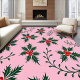 Vintage Holly Berry Wreath with Traditional Botanical Design(Pink)