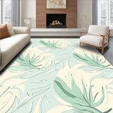 Swirling Marble Veined Modern Artistic Floor Covering(Blue)