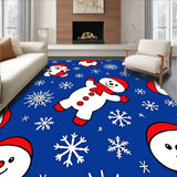 Festive Snowman Holiday with Sparkling Winter Wonderland Design(Blue)