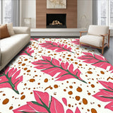 Harvest Whisper Interlocking Woodland Leaves and Subtle Spotted Motifs(Pink)