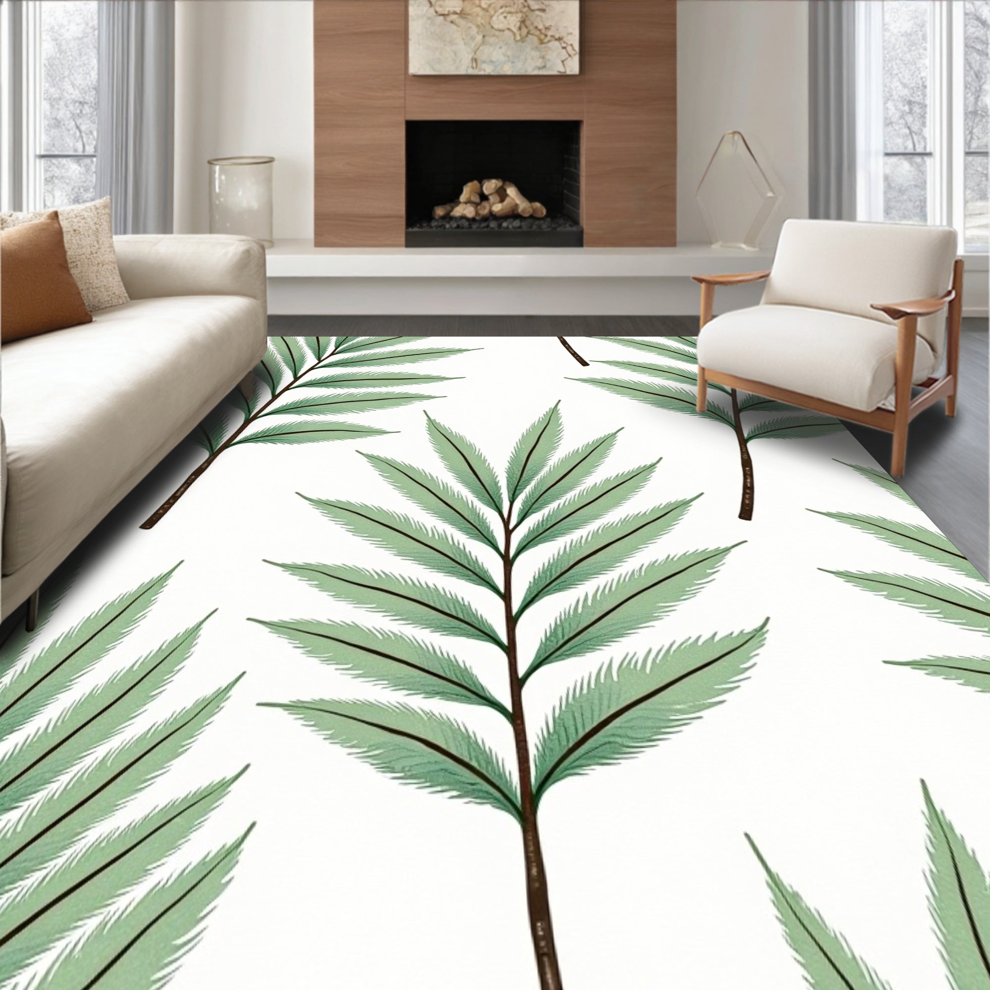 Seasonal Fir Branch Icicle Design Half Moon Entrance(Green)