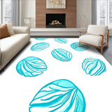 Abstract Oceanic Shell with Flowing Motifs (Blue)