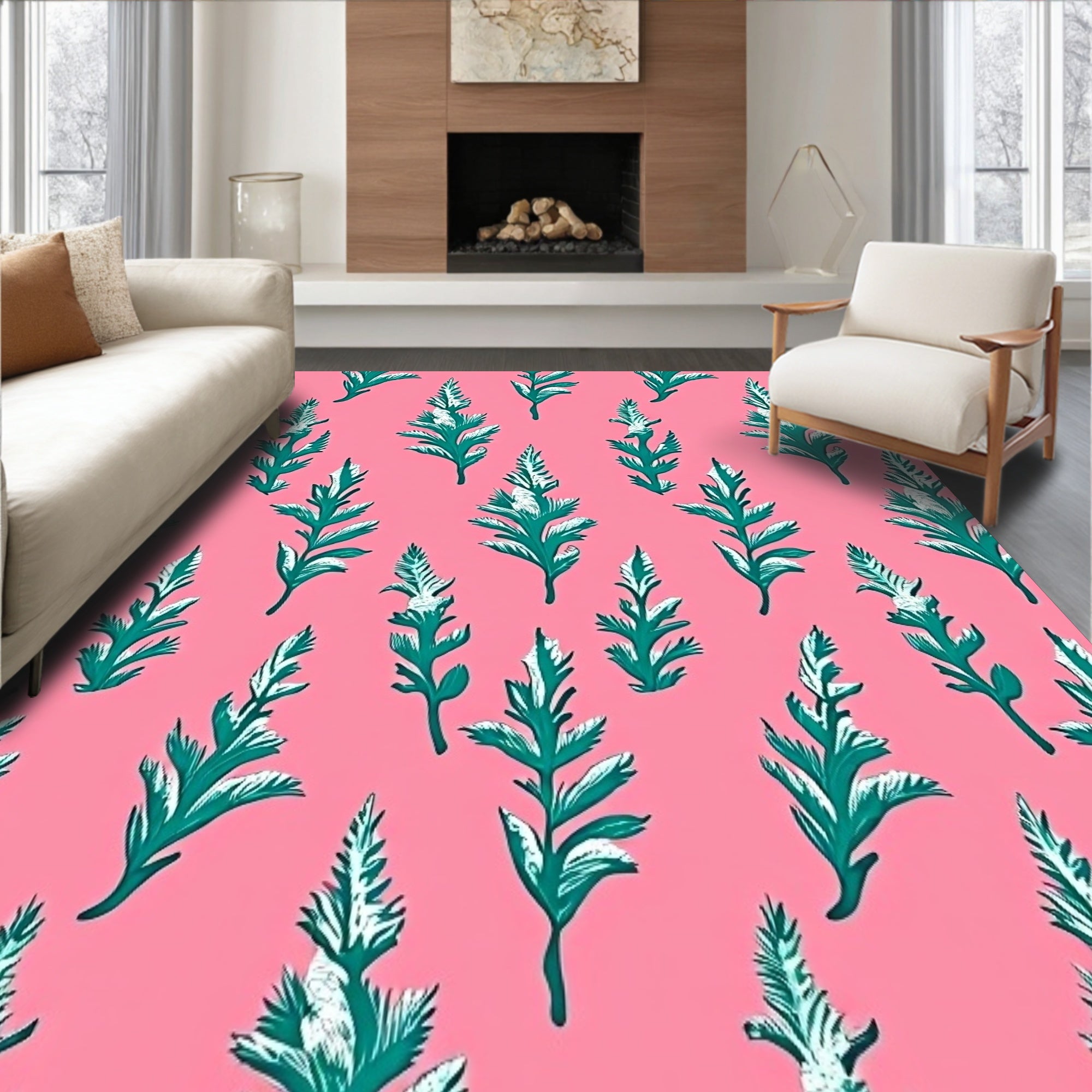 Conifer Needle Cascade Winter Wonderland Anti Slip(Pink)