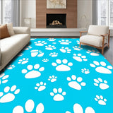 Abstract Animal Inspired Design Featuring Charming Paw Prints(Blue)
